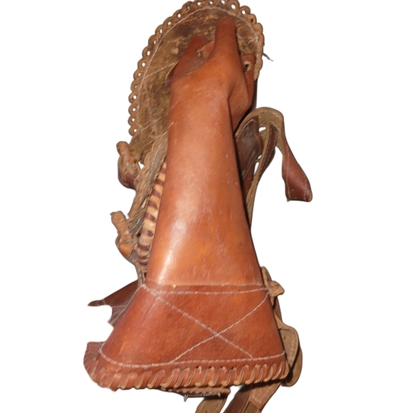 Rustic Handmade Leather Backpack - Picture 2 of 13